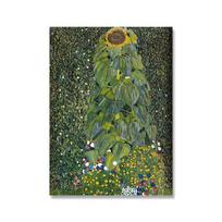 Gustavas Klimtas bučiuoja saulėgrąžas Abstraktus aliejinis paveikslas ant drobės Spausdinti Plakatas Šiuolaikinės poros meno sienos nuotraukos, skirtos svetainei Cuadros 50cm×70cm NoFrame black