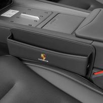 PU odos automobilio sėdynės tarpelio organizatorius Automobilinė kišenė Sėdynės plyšio laikymo dėžutė Porsche 911 Taycan Panamera Cayenne Boxster Cayman gray