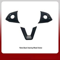 Tesla Model Y/3 Steering Wheel Button Trim Sticker matinė juoda spalva