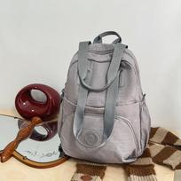 Schoolbag Backpack Women's Travel Lightweight High-value Large-capacity Backpack 1011 New Super Fire Portable Shoulder One Pack Multi-purpose pilka spalva