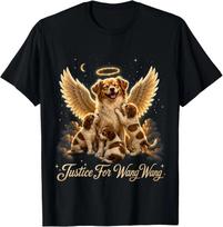 Teisingumo Wang Wang Angeliniam Šuniukui Atminimo Grafinis Unisex Marškinėlis XXXL brown