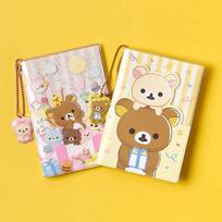 2 Types of Rilakkuma Travel Passport Case Character Charm Covers Pocket type (yellow)