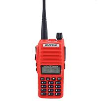 Baofeng UV-82 Walkie Talkie UHF 400-520MHz VHF 136-174MHz 5W Dual Band Dual PTT Switch FM Portable Two Way Radio with Headset EURO raudona