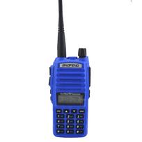 Baofeng UV-82 Walkie Talkie UHF 400-520MHz VHF 136-174MHz 5W Dual Band Dual PTT Switch FM Portable Two Way Radio with Headset EURO mėlyna