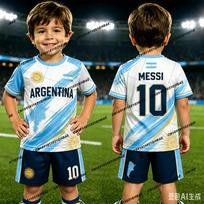 2026 Specialus Messi 10 Futbolo Džersis Marškinėliai Šortai Rinkinys Moterys Vyrai Harajuku Argentinos Gerbėjai Marškinėliai ir Šortai Vasaros Vaikams 2 dalių Rinkinys 110