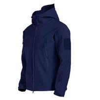 Men's Softshell Fleece Jacket Windproof Outdoor Fishing Hiking Hunting Thermal Camping Cargo Coat Warm M blue