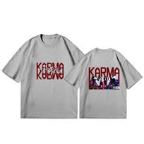 Stray Kids KARMA T-Shirt: Unisex K-Pop 4th Album Graphic Tee, Casual Short Sleeve Crewneck Streetwear Top for Fans XXXXL gray
