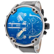 DIESEL Mr. Daddy 2.0 Men's Quartz Chronograph Watch Black (matte, with multi-color four time zone sub-dials) Dial Nylon Strap 57mm DZ7429 juoda