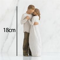 Unique American Family Resin Art Sculpture Charming Wedding Gift For Home Office Couple Embracing