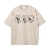 Vyriški plauti anime Attack On Titan marškinėliai hip hop gatvės drabužiai grafinis spaudinys dideli marškinėliai trumpomis rankovėmis medvilniniai laisvi vintažiniai viršūnės XL gray