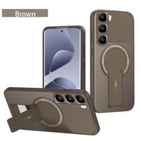Carbon Fiber Pattern Armor Case For Infinix Hot 60 Pro+ Plus 60i 4G Cover Magnetic Wireless Chraging Fold Stand Shell Fundas Infinix Hot 60 Pro+ ruda