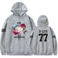 Pasaulinio turinio Hoodie G Dragon Tas pats sportinis kostiumas Vyriškas ir moteriškas Rudens šiltas fliso Hoodie Kpop Bigbang gerbėjui Hip Hop kostiumas L gray
