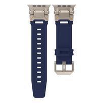 Rubber Band for Apple Watch Ultra 3 2 49mm Series 11 10 9 8 7 se 6 Titanium Orange Silicone Strap for iWatch 49mm 45mm 46mm 44mm for Apple Watch 45mm blue