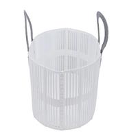 Foldable Laundry Basket Large Capacity Clothes Hamper with Handles Hollow Multipurpose Storage   for Bathroom Laundry Room Home white