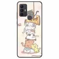 For TCL 30 SE Case Silicone Starry Space TPU Soft Back Cases For TCL 305 Cover Marble Painted for TCL 30SE TCL305 Fashion Bags TCL 30 SE gray