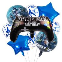 Game Theme  Free Fire  Game Controller Wall-mounted Aluminum Film Balloon Party Decoration and Setup Supplies set 5 black