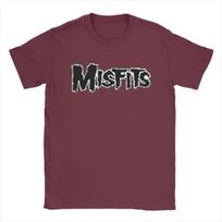 Misfits-Simbolis Vyriški marškinėliai Naujoviški marškinėliai Trumpomis rankovėmis Apvalia kaklo iškirpte 100% medvilnė Šventiniai drabužiai XXXXXL bordinė