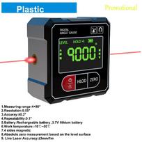 Digital Protractor Laser USB Inclinometer 360° Level Angle Finder High Precision Goniometer Magnet Tilt Measuring Tools plastic black