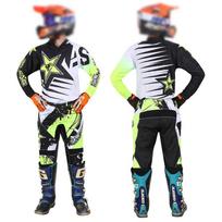 Vaikiški motokroso marškinėliai, kelnės, žali, juodi, 3, 4, 5, 6, 7, 8, 9, 10 metų, visureigių kostiumas, mėlynas, oranžinis, enduro, krosas, berniukas ir mergaitė. M-22 black