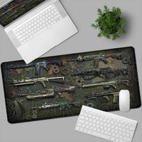Didelis Taktinis XXL Pelės Kilimėlis PC Žaidimų Klaviatūros Kilimėlis Ginklo Ardymo Šautuvo Detalių Vaizdo Kilimėlis Biuro Užrakintas Kraštas Stalo Kilimėlis mm 300x800x3mm
