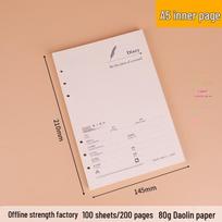A5/B5 Loose-Leaf Binder with Magnetic Clasp: Customizable 6/9-Hole Notebook with Refillable Paper A5 brown
