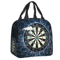 Darts Board Insulated Lunch Bags for Women Arrow Archery Target Darts Board Portable Cooler Thermal Food Lunch Box School Lunch Bag black