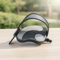 Bike Pedal with Toe Cage Anti-Slip Exercise Strap Wide Platform M12.7 Left black
