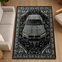 VIKAMA Sportinio Automobilio Vintažinis Persiškas Plotinis Kilimas Neslystantis Plaunamas Kilimėlis Garažas Vyro Urvas Žaidimų Kambarys Namų Dekoras 80cm x 160cm