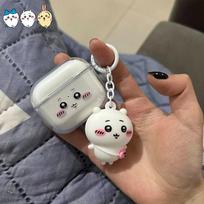 Kawaii Chiikawa AirPods Pro 2 Protection Case 2/3 Generation Anti-Slip Pro Earphone Shell 4 Generation with Hanging Piece Airpods pro3 gray