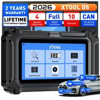 USA EU Stock XTOOL D5 10+Reset Obd-ii Diagnostic Scanner Xtool Diagnostic Tester Multi-brand Auto Diagnosis Machine for All Cars 5.45" Battery Powered