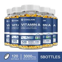 Vitamin A 3000 mcg (10,000 IU) Softgels 120 Count — Eye Health, Immune Support, Daily Wellness 120*5