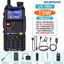 Baofeng UV5RH Handheld Walkie Talkie 15W 6000mAh Six Band Wireless Replication Frequency 999CH Supports Type-C Charging HAM 10km US