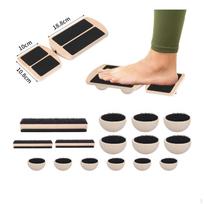 Wooden Balance Board Compact Calf Stretcher Sturdy for Home Gym, Rehab Patients beige