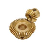 0,5M 1:2 Reduktoriaus kūginis dantratis 20T 40T 20 dantų 40 dantų Varis 90 laipsnių kampas Mažo dantračio skylė 3 MM/4 MM Didelio dantračio skylė 6MM copper