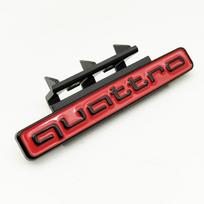 3D ABS Raudonas Juodas Logotipas Quattro Ženklelis Automobilio Priekinės Grotelės Emblema Audi Q5 A4 A5 A6 A3 Q3 Q4 Q7 S3 S4 S5 S6 S7 Automobilių Aksesuarai
