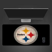 Pittsburgh Steelers Mouse Pad, Large Gaming Desk Mat, Non-slip XXL Mousepad for Laptop & Tablet, Mini PC Playmat with Stitched Edges 30cmx60cm(11.8x23.6inch) black