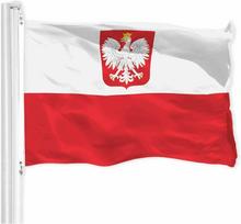 Lenkijos vėliava su ereliu 3x5 pėdų Lenkijos vėliava Herbas Nacionalinė vėliava 100D 120x180cm