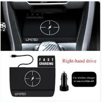 Car Wireless Charger for Honda Civic X 2016 2017 2018    Mobile Phone Fast Charging Holder 15W for Charger Board Right Hand Drive black