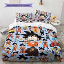 Goku S Journey Pattern Bedding Quilt Set Quilt Cover Pillowcase Home Birthday Gift(1 * duvet cover + 2 * pillowcase, without core) 200x200cm