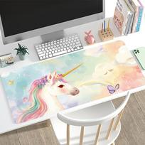 Large Rainybow Unicorn Mouse Pad NonSlip Rubber Base Desk Mat For Keyboard And Computer Gaming Accessories Office 800x400x2mm