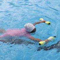 Aquatic Dumbbells for Kids, Sports Exercise Dumbbells, Water Aerobic Yellow and White blue