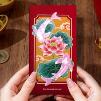Bird Language Spring Festival Hong Kong Style Red Envelopes 2026 - Creative National Tide Lucky Money Packets for New Year 6 Red Envelopes (Holds 100-3000 RMB each) orange