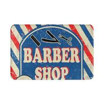 Barber Shop Mat Welcome Doormat Balcony Indoor Corridor Porch Entrance Floor Carpet Washable Bathroom Kitchen Accessories Rug 40cm x 60cm blue