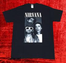 26 New Nirvana Group Shot Band Photo Classic Grunge Black Vintage T-Shirt Unisex T-Shirt XXXXL red