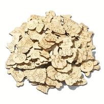 Wooden Painted Animal Slices: Educational Creative Craft for Kids 50 pieces beige