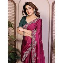 New Launch Premium Wedding Wear Saree Collection gray