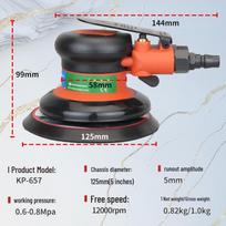 Gaobao 5-Inch Pneumatic Sander and Polisher for Cars and Stone black