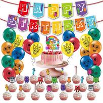 Exuberant Numberblocks Theme Balloon Pull Flag Set For Exciting Party Supplies And Decor yellow