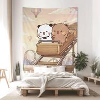 BuBu And DuDu Anime Tapestry For Living Room Home Dorm Decor Home Decor 100X70CM beige