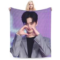 Song Kang Korean Pop Blankets Quality Warm Soft Throw Blanket Autumn Picnic Bedroom Comfortable Bedspread Size: 75*100cm, Weight: 230 GSM